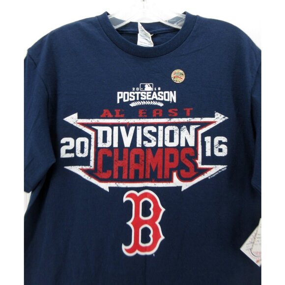 Boston Red Sox Shirt Medium 2016 AL East Division Champions MLB NEW - Picture 2 of 15